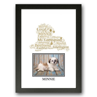 Personalised Shih Tzu Dog Word Art Gift Print